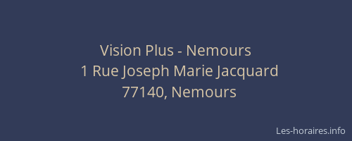 Vision Plus - Nemours