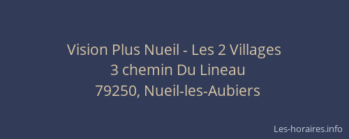 Vision Plus Nueil - Les 2 Villages