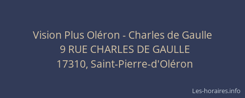 Vision Plus Ol&eacute;ron - Charles de Gaulle