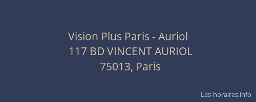 Vision Plus Paris - Auriol