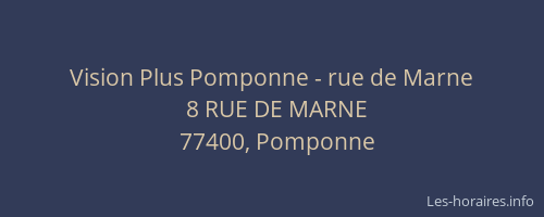 Vision Plus Pomponne - rue de Marne