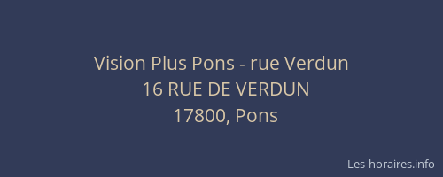Vision Plus Pons - rue Verdun