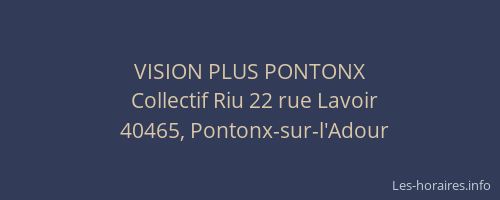 VISION PLUS PONTONX