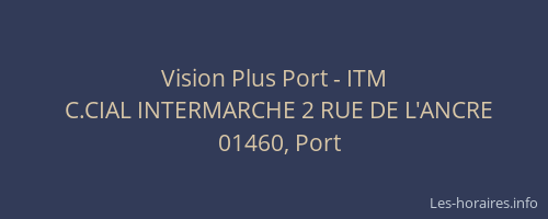 Vision Plus Port - ITM