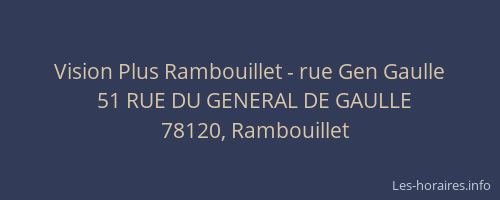 Vision Plus Rambouillet - rue Gen Gaulle
