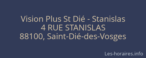 Vision Plus St Dié - Stanislas