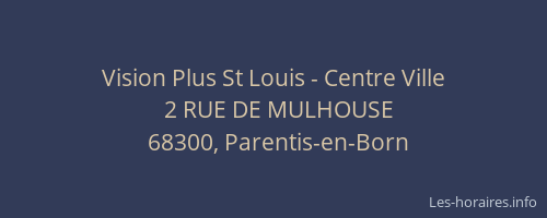 Vision Plus St Louis - Centre Ville
