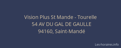 Vision Plus St Mande - Tourelle