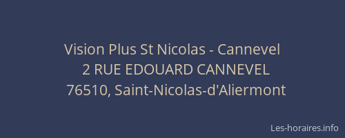 Vision Plus St Nicolas - Cannevel