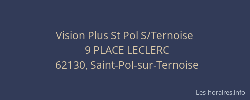 Vision Plus St Pol S/Ternoise