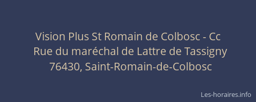 Vision Plus St Romain de Colbosc - Cc