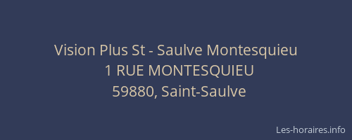 Vision Plus St - Saulve Montesquieu