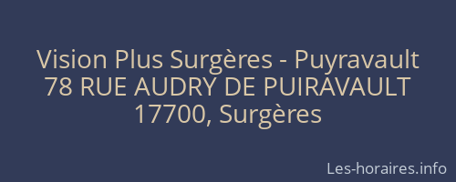 Vision Plus Surgères - Puyravault