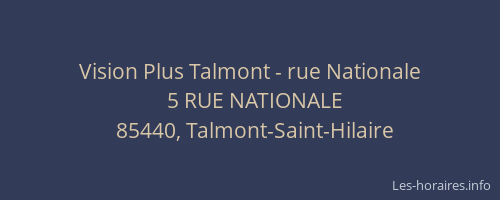 Vision Plus Talmont - rue Nationale