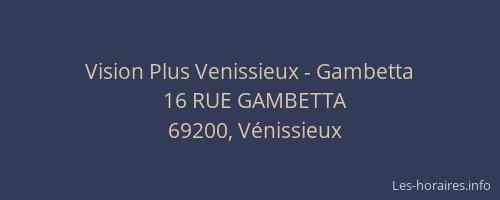 Vision Plus Venissieux - Gambetta