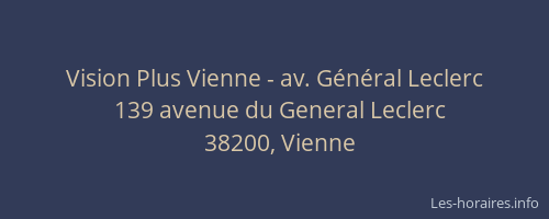 Vision Plus Vienne - av. Général Leclerc