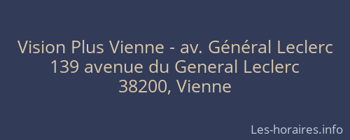 Vision Plus Vienne - av. Général Leclerc