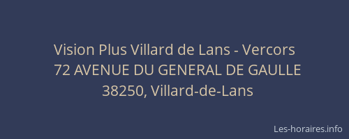 Vision Plus Villard de Lans - Vercors