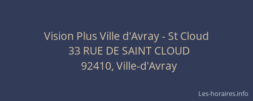 Vision Plus Ville d'Avray - St Cloud