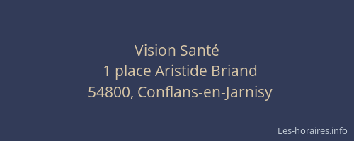 Vision Sant&eacute;