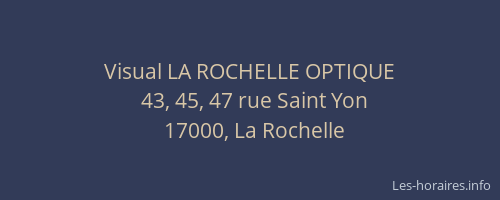 Visual LA ROCHELLE OPTIQUE