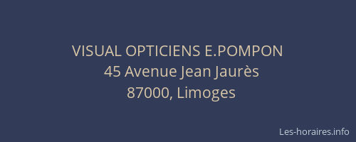 VISUAL OPTICIENS E.POMPON