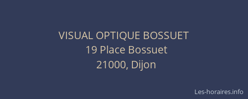 VISUAL OPTIQUE BOSSUET