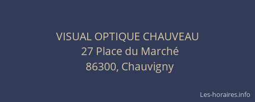 VISUAL OPTIQUE CHAUVEAU
