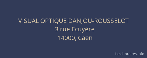 VISUAL OPTIQUE DANJOU-ROUSSELOT