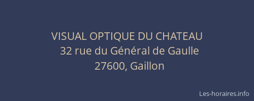 VISUAL OPTIQUE DU CHATEAU