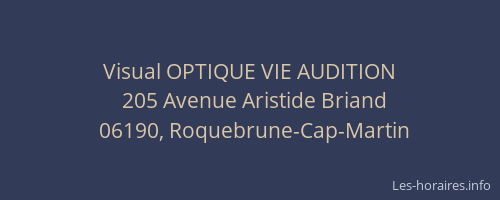 Visual OPTIQUE VIE AUDITION