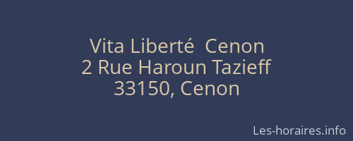 Vita Liberté  Cenon