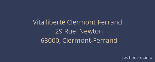 Vita liberté Clermont-Ferrand