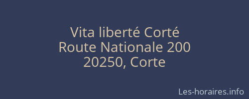 Vita liberté Corté