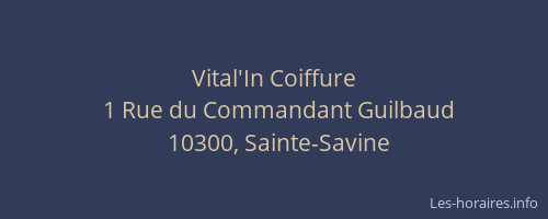 Vital'In Coiffure