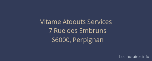 Vitame Atoouts Services