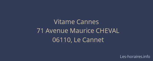 Vitame Cannes