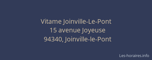 Vitame Joinville-Le-Pont