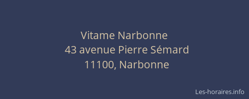 Vitame Narbonne