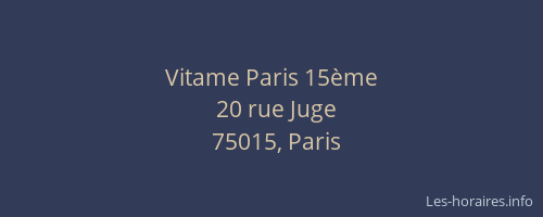 Vitame Paris 15ème