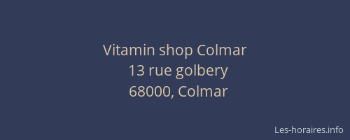 Vitamin shop Colmar