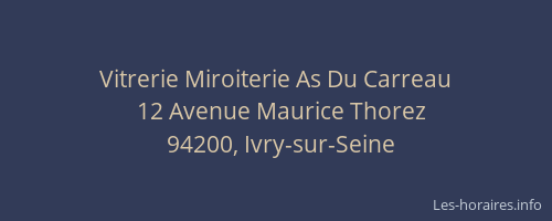 Vitrerie Miroiterie As Du Carreau