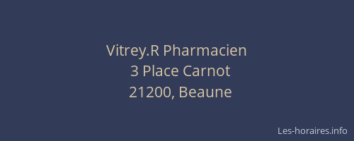Vitrey.R Pharmacien