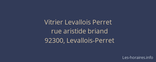Vitrier Levallois Perret