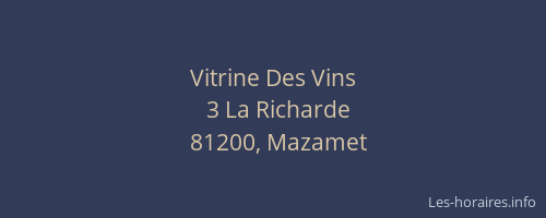 Vitrine Des Vins
