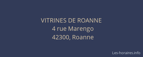 VITRINES DE ROANNE