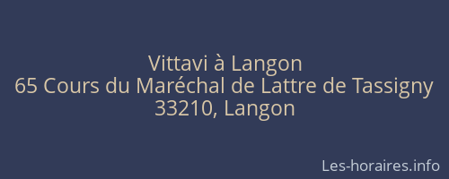 Vittavi à Langon