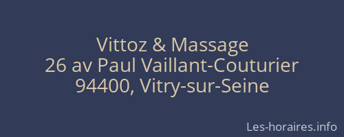 Vittoz & Massage