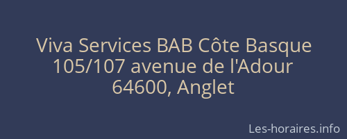 Viva Services BAB Côte Basque