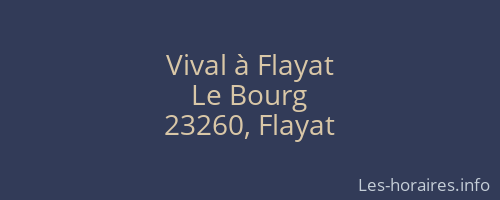 Vival à Flayat